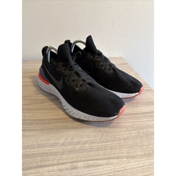 Nike Womens Epic React Flyknit 2 BQ8927-003 Black Running Shoes Sneakers Sz 11 - Picture 5 of 11